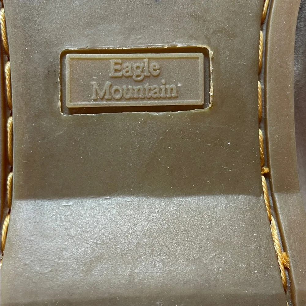 Mens Eagle Mountain 12D Brown Leather Boat Deck Shoes nautical like new
